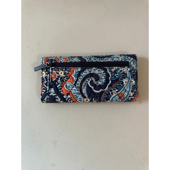 Vera Bradley Retired Marrakesh Paisley Pattern Magnetic Closure Tri-Fold Wallet - Picture 2 of 4